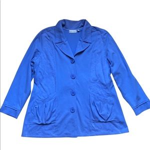Habitat Jersey buttoned jacket blue size L